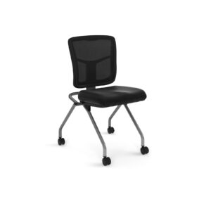 Cool Mesh Armless Nesting chair with Titanium Frame